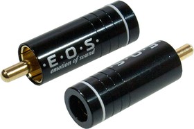 1-254G WHITE, штекер RCA металл на кабель, белый "позолоченный"