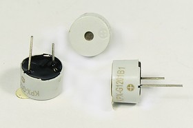 Фото 1/2 Зуммер магнитоэлектрический с генератором, размер 12x 8, напряжение 1.5В, частота 3.1кГц, контакты 2P7.6, марка KPX-G1201B1