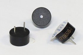 Фото 1/2 Зуммер магнитоэлектрический с генератором, размер 10x 5, напряжение 3В, частота 2.7кГц, контакты 2P5, марка KPX9650B-3