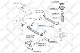 87-51010-SX, 87-51010-SX_сайлентблок зад. рычага наружн.!\ Hyundai Accent all 99