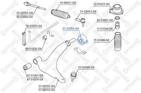 87-51054-SX, 87-51054-SX_сайлентблок рычага зад. п.!\ Hyundai Atos 97-00