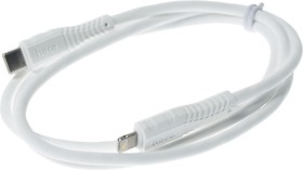 X67 white, Кабель iPhone (5-)-USB Type C 1м HOCO