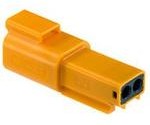 93444-1208, Conn Housing RCP 2 POS Crimp ST Cable Mount Orange Bag