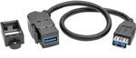 U325-001-KPA-BK, USB Cables / IEEE 1394 Cables USB 3.0 PM Coupler Cable M/F Angled 1'
