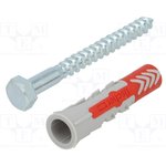 538248, Пластиковый анкер; with screw; 12x60; DUOPOWER; 10pcs; 12мм