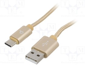 CCB-MUSB2B-AMCM-6-G, Кабель; USB 2.0; вилка USB A,вилка USB C; позолота; 1,8м
