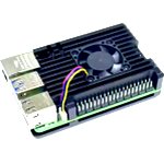 Aluminum Case for Raspberry Pi 5 with 4-wire Fan [Black] ...