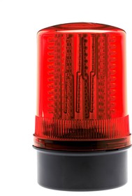 LED201-02-02, LED201 Series Red Multiple Effect Beacon, 24 V dc, Box Mount, Surface Mount, LED Bulb, IP65