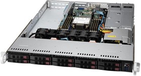 Фото 1/5 Серверная платформа Supermicro SuperServer 1U 110P-WTR no CPU(1)3rd Gen Xeon Scalable/TDP 270W/ no DIMM(8)/SATARAID HDD(10)SFF/2x10GbE/2xFHH