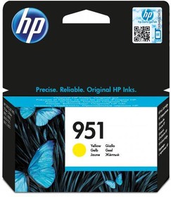 Картридж HP №951 для Officejet Pro 251dw, 276dw, 8100, 8600, 8610, 8620 Yellow CN052AE