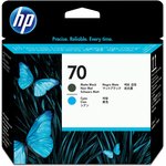 Печатающая головка HP 70 черная матовая и голубая (16000 стр) C9404A
