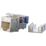 Hyperline KJ9-8P8C-C6-90-WH Вставка Keystone Jack RJ-45(8P8C), категория 6, белая