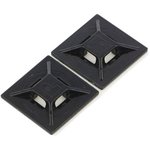 ABMM-AT-C0, Cable Tie Mounts 4-WAY BLK .75SQ H/T