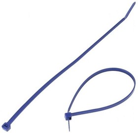 Фото 1/3 Cable tie, releasable, polypropylene, (L x W) 203 x 3.4 mm, bundle-Ø 3.3 to 51 mm, dark blue, -40 to 115 °C