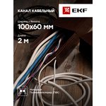 Кабель-канал 100х60 L2000 пластик PROxima EKF kk-100-60d