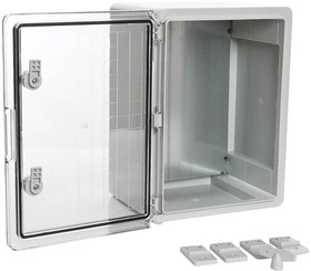 Корпус пластиковый с монтажной панелью ЩМП IP65 прозрачная дверь 400х300х220 Промрукав