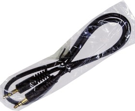 3-0015G-0.5, Шнур шт 3.5 st-шт 3.5 st plastic-gold, d=4 мм, 0.5 м