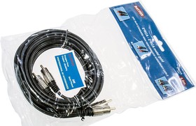 3-0316-5.0, Шнур A/V 2-2 RCA мetal-gold, d=4*8 мм, 5.0 м