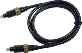 3-0288-1.0, Шнур TOSLINK-TOSLINK металл коннектор, d=5 мм, 1.0 м