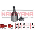 NJ7168NY, ШРУС внутр. к-кт NISSAN ALMERA N16 (UKP) 00-06 (25x40x23)