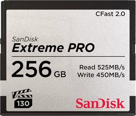 Фото 1/2 Карта памяти 256Gb CFast SanDisk Extreme Pro (SDCFSP-256G-G46D)