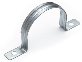 Скоба металлическая двухлапковая усиленная противопожарная СМДУ d60-63 мм отв. d 6,5 мм (50шт/200шт уп/кор) Промрукав