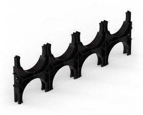 Кластер для двустенных труб d125 мм, четверной, двухсторонний (25 шт/кор) Промрукав