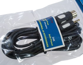3-0309-3.0, Шнур шт 5 PIN-шт 3.5 st plastic-gold, d=4 мм, 3.0 м