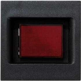 Индикатор напряжения Simon, красная подсветка, K45, 45х45мм, графит KL05-14