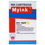Картридж MyInk для CANON PFI-102Y IPF 500/600/700 Yellow (130 ml, Dye)
