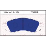TCA1219, Колодки тормозные дисковые /комплект 4 шт/