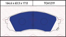 Фото 1/2 TCA1219, Колодки тормозные дисковые /комплект 4 шт/
