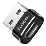 (6957531064138) переходник HOCO UA6 USB to Type-C, черный