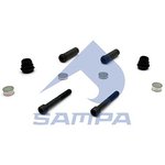 095.614, Ремкомплект суппорта RENAULT (направляющие,болты, пыльники,крышки) SAMPA