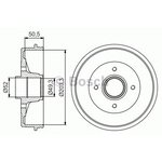 0986477196, Барабан торм. задн., NISSAN Micra III (K12) 02- / NISSAN Tiida ...