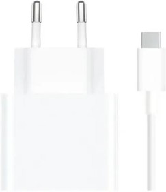 Фото 1/5 Xiaomi Mi 33W Charging Combo (Type-A) MDY-11-EZ USB + кабель Type-C белое [BHR6039EU] Сетевое зарядное устройство