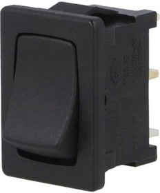 Фото 1/2 1803.1121, Rocker Switch, 10 A, 1CO, 250V, ON-ON, IP40, Black