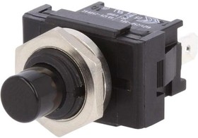 Фото 1/2 1841.1301, Pushbutton Switch ON-(OFF) 1NC Panel Mount Black