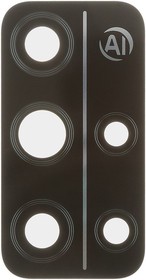 Фото 1/2 Стекло задней камеры для Huawei Honor 30S 5G (CDY-AN90) (без рамки) (черный)