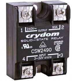 Фото 1/2 CSW2410-10, Solid State Relay - 3-32 VDC Control - 10 A Max Load - 24-280 VAC Operating - Instantaneous - Screw Termination - ...