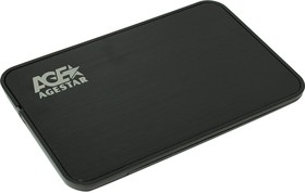 Фото 1/3 Внешний корпус USB 2.0 2,5" SATA, сталь+пластик,черн, безвинт.констр, SUB2A8 (BLACK)