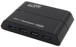EX-1225, USB Hub, USB-C Socket, 3.1, USB Ports 4, USB-A Socket