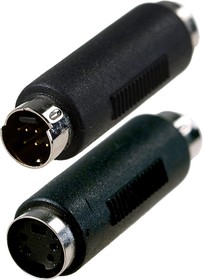 2-329, переходник MINI DIN 7 pin штекер-MINI DIN 4 pin гнездо (S-VHS) пластик