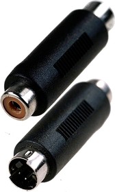 2-321, переходник MINI DIN 4 pin (S-VHS) штекер - RCA гнездо пластик | купить в розницу и оптом