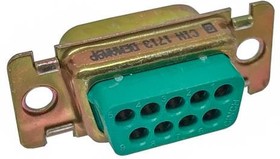 DEMAM9P, D-Sub Standard Connectors DSUB 9M CRIMP G50 ZINC