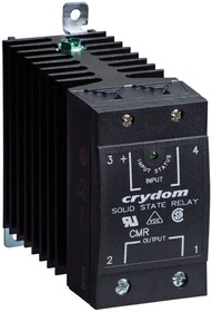 Фото 1/2 CMRA6065, Solid State Relay w/Heat Sink - 90-140 VAC Control - 65 A Max Load - 48-660 VAC Operating - Zero Voltage - LED In ...