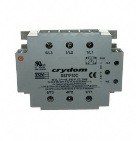 D53TP25CH, Solid State Relay - 3 Switched Channels - 4-32 VDC Control Voltage Range - 25 A Maximum Load Current - 48-530 VAC ...