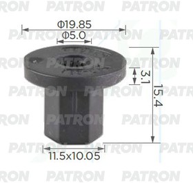 P37-2421, Клипса крепежная, PATRON | купить в розницу и оптом
