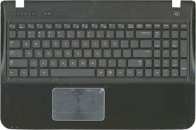 Фото 1/2 Клавиатура (топ-панель) для ноутбука Samsung SF510 NP-SF510 черная с черным топкейсом