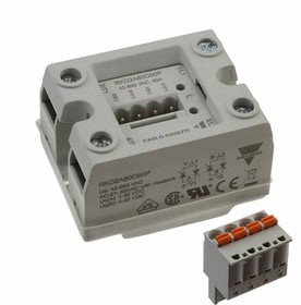 RKD2A60D50P, Solid State Relays - Industrial Mount SSR 2 POLE-2X DC IN-ZC 600V 50A-PLUG IN